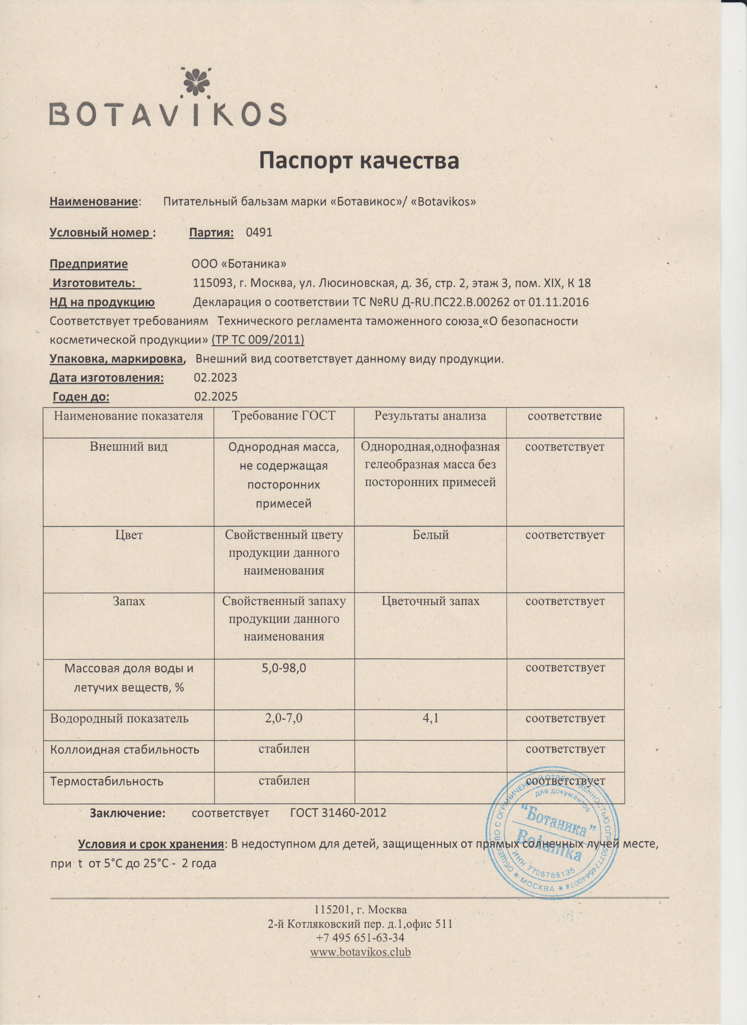 Паспорт №022023